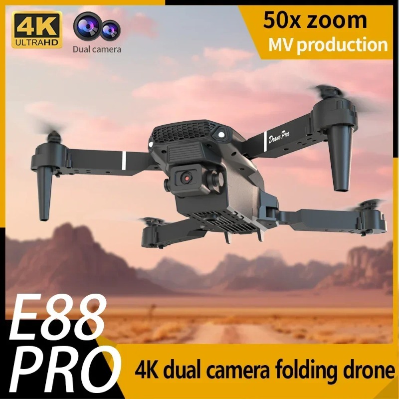 Drone Kit Tricopter - E88 Mini-Drohne mit 4K HD-Kamera, WiFi
