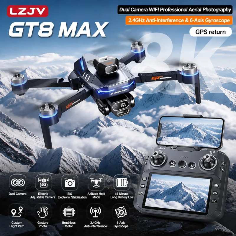 GT8 Max Faltbare Drohne 8K HD  – Drone Kit With Camera Bewertung und Preis