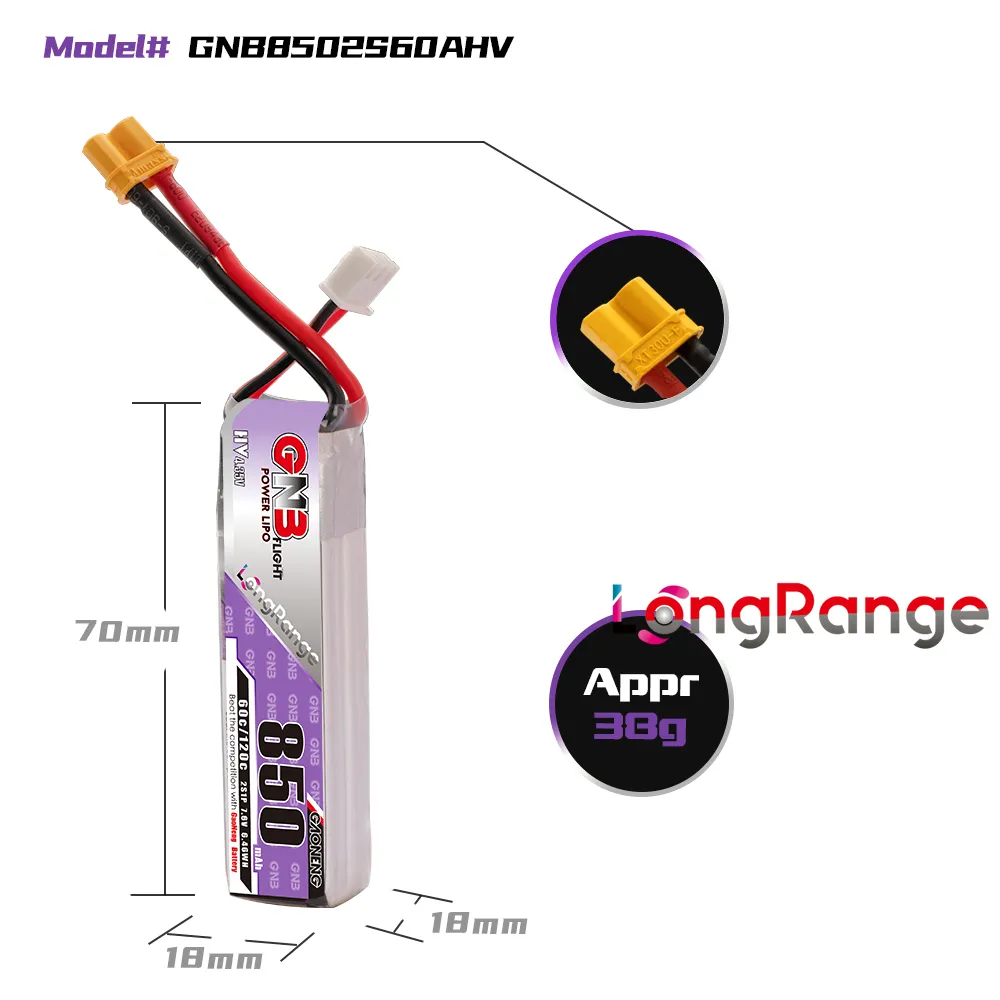 GAONENG GNB LiPo-Akku 850 mAh  – Drone Kit Long Range Bewertung und Preis